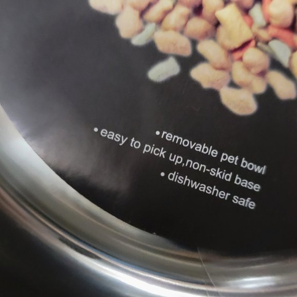 Pet Bowl Set Stainless Dishwasher Safe Pink Dog or Cat size med 14.5 fl oz. - Picture 5 of 8